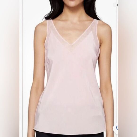 Ted baker London leiaa dusky pink 100% silk cami mesh sheer fairy ballerina - Picture 1 of 9